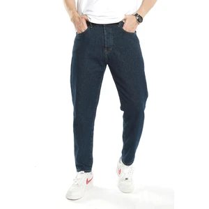 The Trend Man Koyu Lacivert Taşlamasız Boyfriend Jeans Pantolon