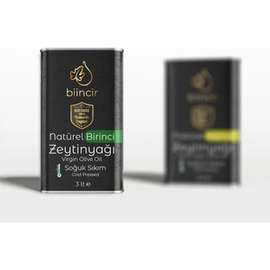 Natürel Birinci Soğuk Sıkım Zeytinyağı 3 Lt