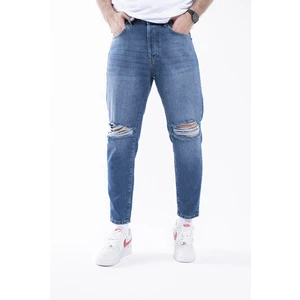The Trend Man Mavi Dizi Yırtık Boyfriend Jeans Pantolon