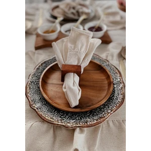 Cotton Maison Naturel Fırfırlı Peçete 6 Lı Vintage 30X30 cm