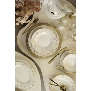 Kütahya Porselen Bone Kalipso 60 Parça 12 Kişilik Yemek Takımı 11476