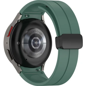 Novstrap Samsung Galaxy Watch 5 Seri 40MM 44MM Uyumlu Kordon Metal Magnet D Tokalı Silikon Kayış