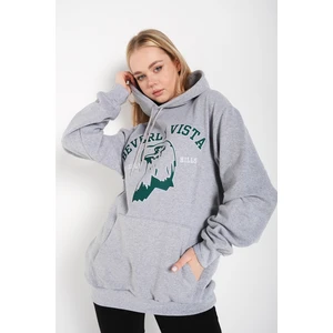 Kadın Beverly Vista Baskılı Oversize Sweatshirt