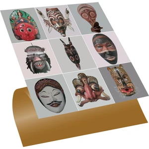 Kendinden Yapışkanlı Mask Desenli Pvc Karo 30X30 cm 4'lü 0,36 M2