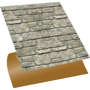 Kendinden Yapışkanlı KahverengiTaş Duvar Desenli Pvc Karo 30X30 cm 4'lü 0,36 M2