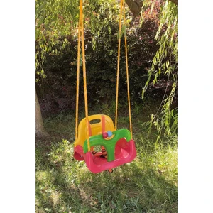 Pembe, Emniyet Kemerli Çocuk ve Bebek Salıncağı – Bahçe & Balkon İçin Güvenli Salıncak