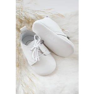 Alfa Beyaz Deri Bebek Ayakkabısı