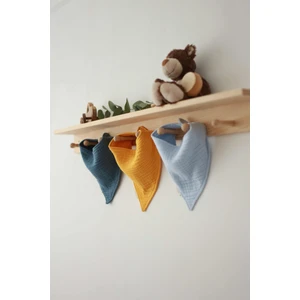Mujo Baby & Kids 4 Katlı Müslin Bandana Önlük Seti - % 100 Pamuk (3 Adet)