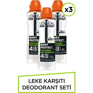 3'Lü Men Expert Shirt Protect Deodorant Seti