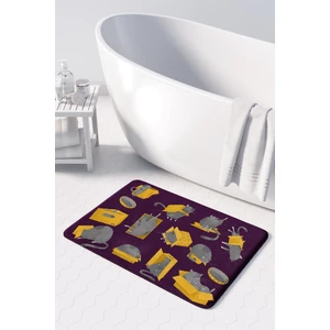 Sevimli Tasarımlı Mikrofiber Banyo Paspası, Kaymaz Taban, Makinede Yıkanabilir (50x80 Cm)