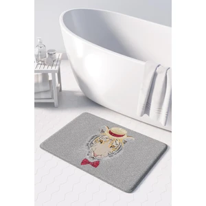 Sevimli Tasarımlı Mikrofiber Banyo Paspası, Kaymaz Taban, Makinede Yıkanabilir (50x80 Cm)