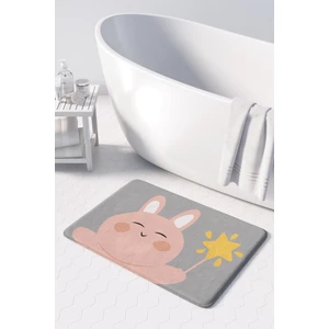 Sevimli Tasarımlı Mikrofiber Banyo Paspası, Kaymaz Taban, Makinede Yıkanabilir (50x80 Cm)