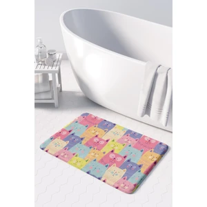 Sevimli Tasarımlı Mikrofiber Banyo Paspası, Kaymaz Taban, Makinede Yıkanabilir (50x80 Cm)