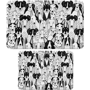 Sevimli Tasarımlı Mikrofiber 2'li Takım Banyo Paspası, Kaymaz Taban, Makinede Yıkanabilir (40x60 Cm - 50x80 Cm)