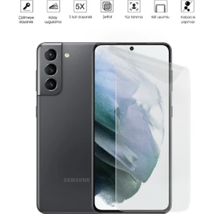 Kip GSM Samsung Galaxy S21 Ekran Koruyucu Tam Kaplayan Esnek Kırılmaz Nano Temperli