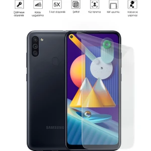 Kip GSM Samsung Galaxy M11 Ekran Koruyucu Tam Kaplayan Esnek Kırılmaz Nano Temperli