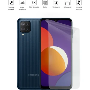 Kip GSM Samsung Galaxy M12 Ekran Koruyucu Tam Kaplayan Esnek Kırılmaz Nano Temperli