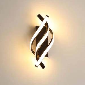 3 Twist, Led, Alüminyum Duvar Lambası, Siyah, 19W 36*11*20CM, Sıcak Işık 220V (Yurt Dışından)