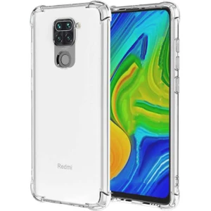 Caseart Xiaomi Redmi Note 9 Kapak Kamera Korumalı Antişok Airbag Köşe Korumalı Silikon Şeffaf Kılıf