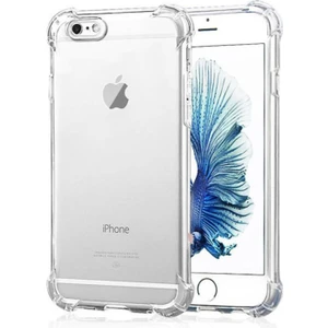 Caseart Apple iPhone 6s Kapak Kamera Korumalı Antişok Airbag Köşe Korumalı Silikon Şeffaf Kılıf