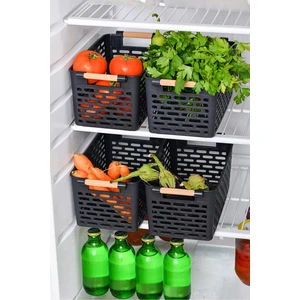 Ahşap Saplı Organizer Sepet