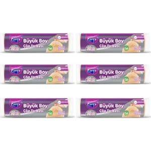 Çöp Torbası Büyük Boy Büzgülü Vanilya Kokulu 10'lu x 6 Adet