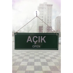 Vantuzlu Açık Kapalı Çift Yön Kapı Tabelası 10X30 cm