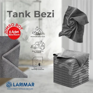 Süper Emici Araç Kurulama Duvar ve Yer Silme Genel Temizlik Bezi 50 x 70 cm 6'lı