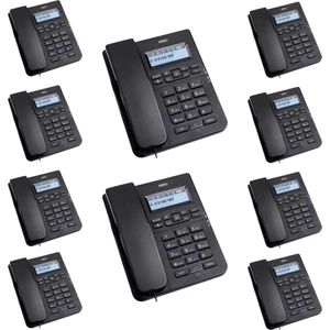 10 Adet Siyah Karel TM145 Masaüstü Ofis Telefon Seti