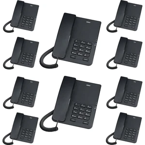 10 Adet Siyah Karel TM140 Masaüstü Ofis Telefon Seti