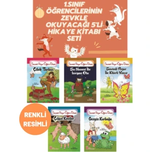 1.sınıf Öğrencilerinin Zevkle Okuyacaklarıı 5'li Hikaye Kitabı Seti Okuma Kitabı