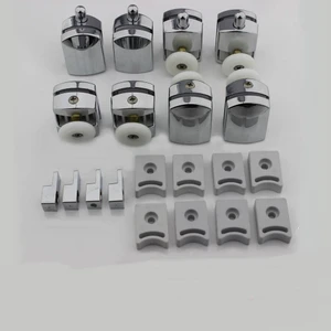 Tek Tekerli Cam Duşakabin Tekerlek Takımı 4ALT+4ÜST=8 Adet Kromajlı Duş Kabini Teker Takımı Sistemi