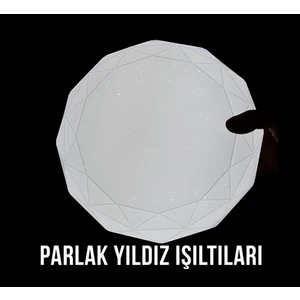 Çağatay Elektrik 24 W Moonlıght Sıva Üstü LED Epsilon Elmas Yıldız Işıltılı Armatür Beyaz Işık 6400K