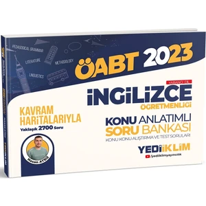 Yediiklim Yayınları ÖABT 2023 Ingilizce Öğretmenliği Kavram Haritalarıyla Konu Anlatımlı Soru Bankası