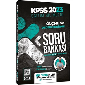 Yediiklim Yayınları KPSS 2023 Eğitim Bilimleri Ölçme ve Değerlendirme Tamamı Video Çözümlü Soru Bankası