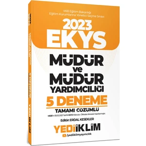 Yediiklim Yayınları 2023 MEB Ekys Müdür ve Müdür Yardımcılığı Tamamı Çözümlü 5 Deneme