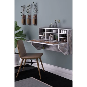 DF01104KD Duvara Monte Pratik Raflı Katlanır Kırma Masa Mutfak ve Yemek Masası