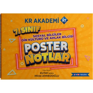 Kr Akademi Yayınları 7. Sınıf Sosyal Bilgiler - Din Kültürü ve Ahlak Bilgisi Poster Notlar (Ciltli)