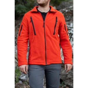 Huğlu Outdoor 6 Cepli Turuncu Polar Hırka