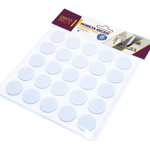 Yapışkanlı Sandalye Koltuk Mobilya Ayak Keçesi Zemin Koruyucu Keçe Yuvarlak (25 Adet / 26 Mm.)