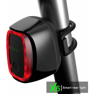 Bisiklet Kuyruk Işığı USB Şarj Edilebilir LED Yanıp Sönen Akıllı Bisiklet Işığı, Hareket ve Gün Işığı Sensörü - Siyah (Yurt Dışından)