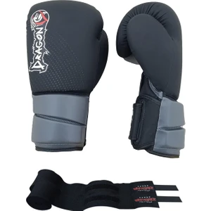 Bazooka Boks Eldiveni Kick Boks Muay Thai Eldiveni ve Whiteface Boks Bandajı 2’li Set 30113