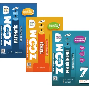 Günay Yayınları 7.Sınıf Zoom Serisi Türkçe+Matematik+Fen Bilimleri Full Soru Bankası Seti