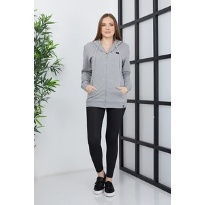 Banada Moda  Fermuarlı Kapüşonlu Sweatshirt