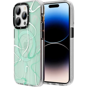 Apple iPhone 14 Pro Kılıf Magsafe Şarj Özellikli Youngkit Water-Ink Serisi Kapak