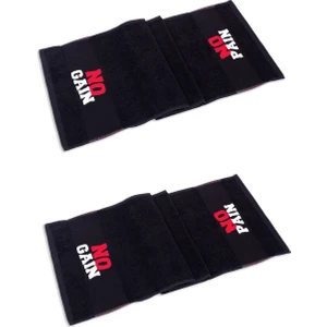 Vevien Home No Pain No Gain 30X100 cm %100 Pamuklu 2'li Spor Havlusu Fitness Gym Golf Boks Tenis Havlusu