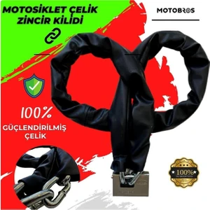 Motosiklet Zincirimotosiklet Kilidi MT-458 Güçlendirilmiş Kalın Çelik Zincir Full Koruma 2 Metre
