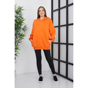 Banada Moda Kadın Line Art Sırt Baskılı Oversize Sweatshirt Oversize