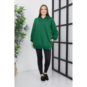 Banada Moda Kadın Line Art Sırt Baskılı Oversize Sweatshirt Oversize