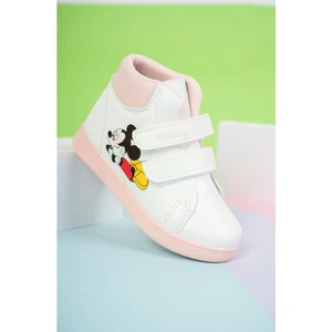 Gimer Avm Baskılı Beyaza Pudra Garnili Cırtlı Çocuk Bot